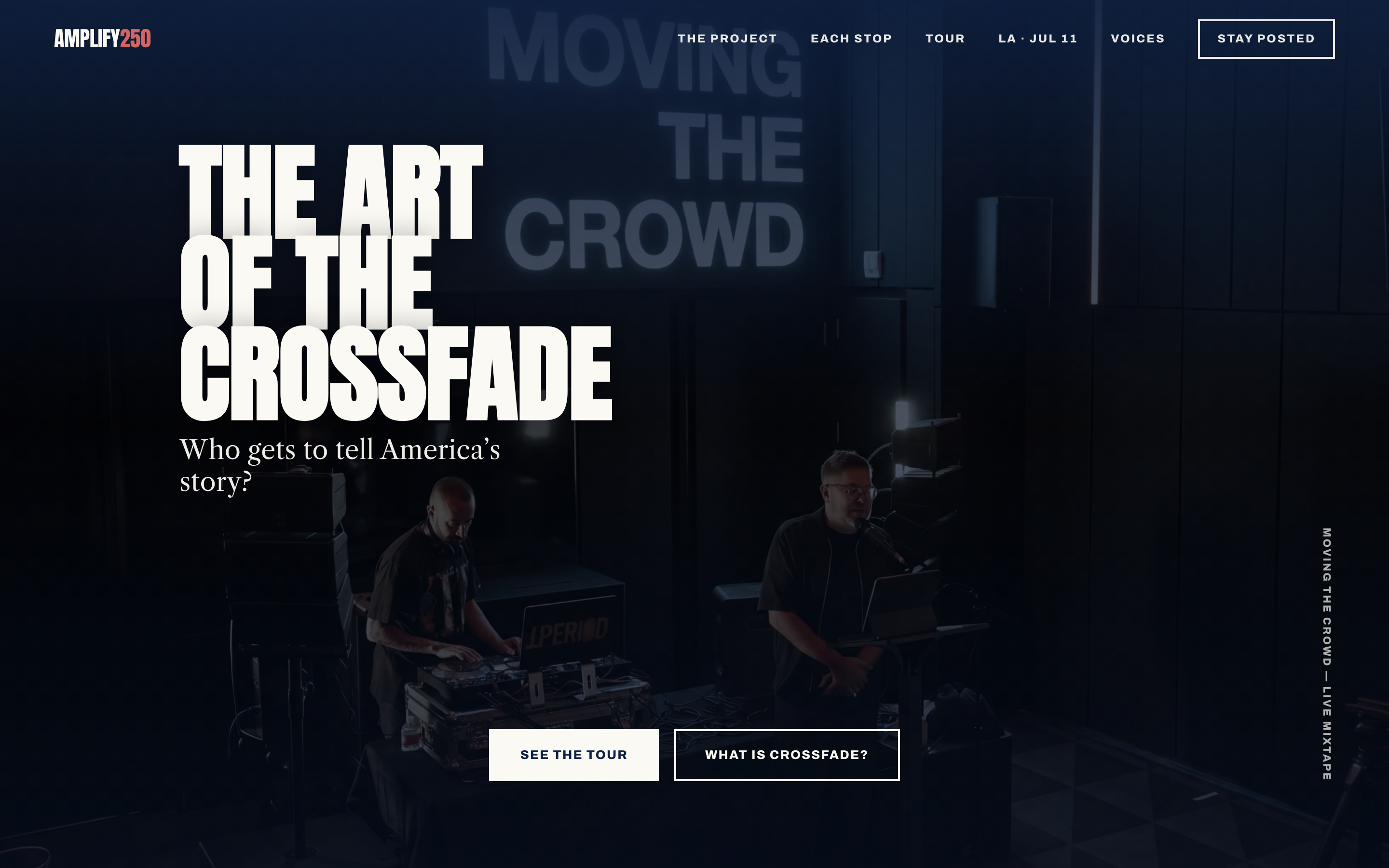 Art of the Crossfade website homepage